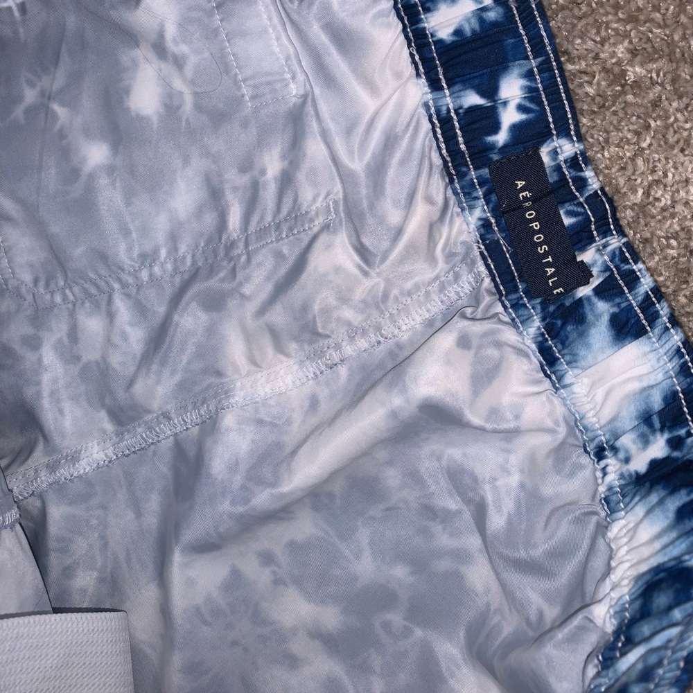Aeropostale Blue & White Swim Trunks size S - Picture 7 of 8